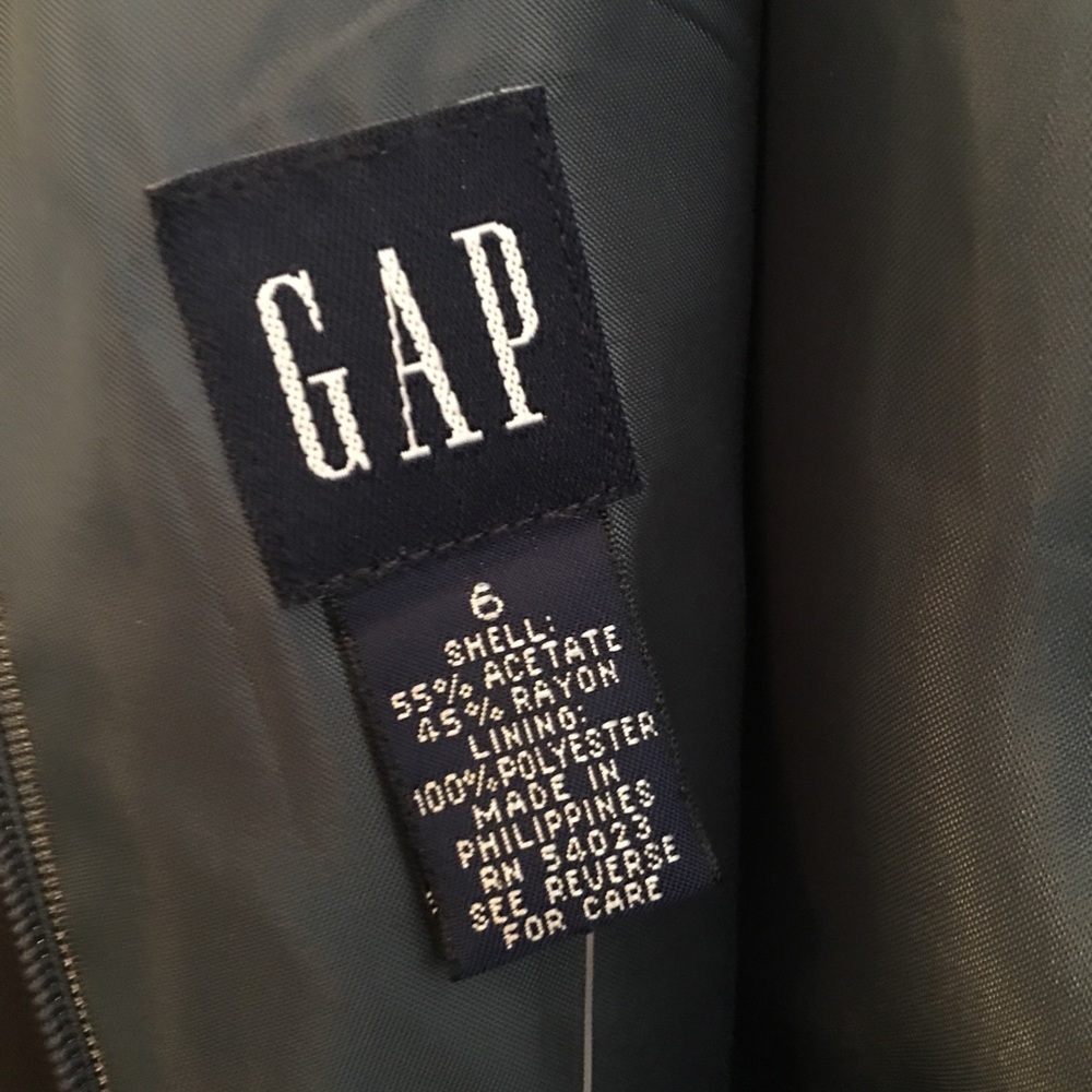 GAP Satin Smokey Gray Lined Cocktail Dress - Picture 5 of 7